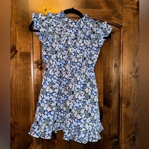 Janie and Jack Floral Blue Dress Size 6